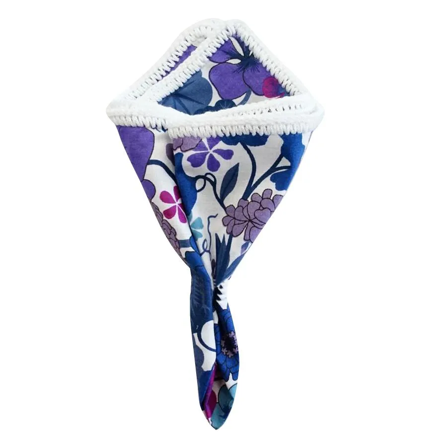 Purple Orchidea with Purple Signature Border sold by Sebastian Cruz Couture