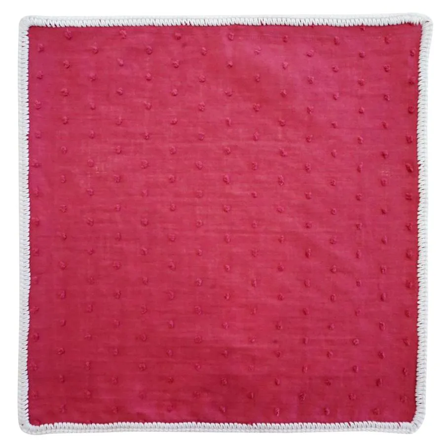 Raspberry Puntino with White Signature Border sold by Sebastian Cruz Couture product image thumbnail 2