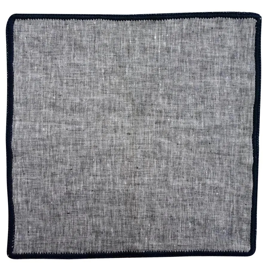 Gunmetal Grigio with Navy Blue Signature Borders sold by Sebastian Cruz Couture product image thumbnail 2