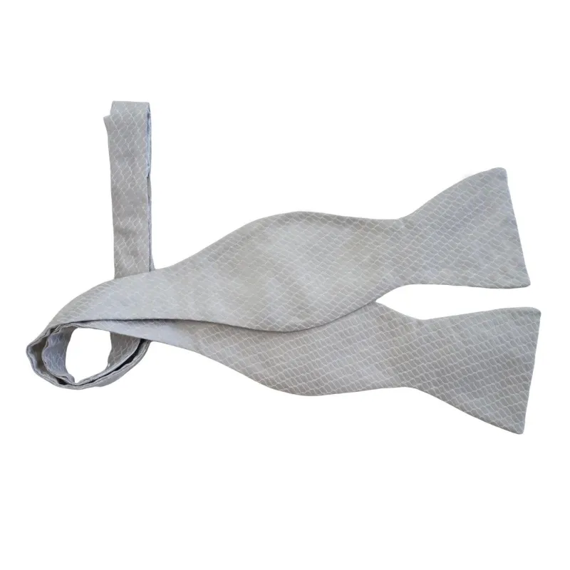 Silver Serpente Classic Butterfly Bow Tie sold by Sebastian Cruz Couture