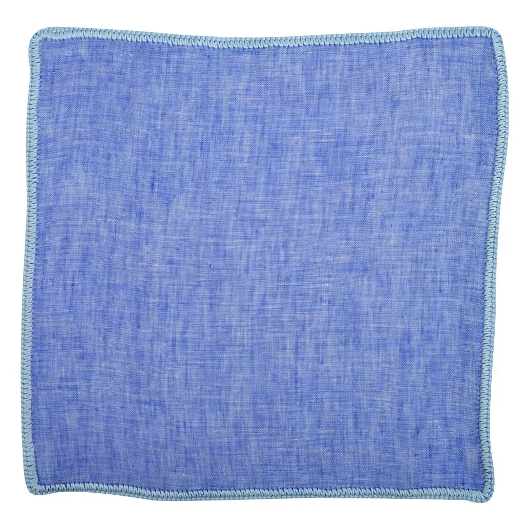 Denim Lino with Sky Blue Signature Borders sold by Sebastian Cruz Couture product image thumbnail 2