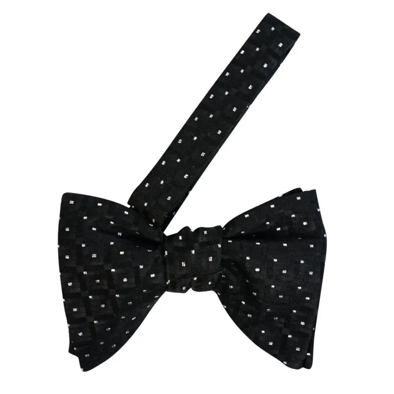 Onyx Pyrite Jumbo Pre Tied Butterfly Bow Tie sold by Sebastian Cruz Couture