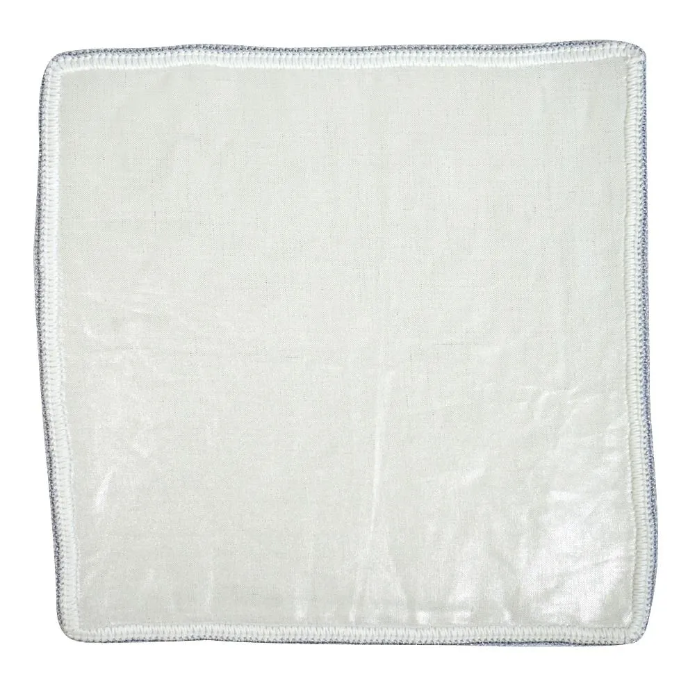 Pearl Nieve With White & Silver Flake Signature Border sold by Sebastian Cruz Couture product image thumbnail 2