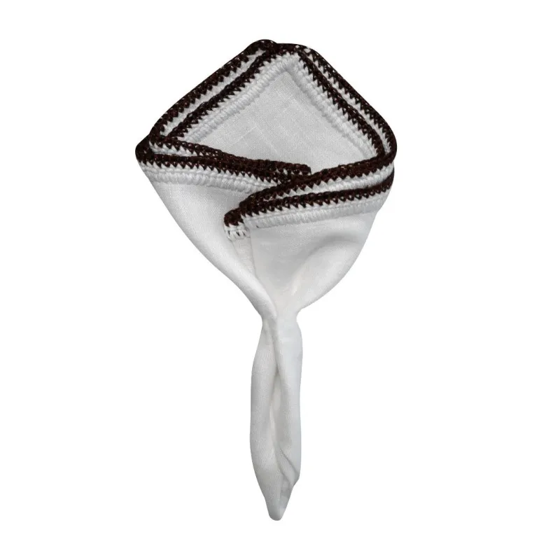 White Nieve With White & Chocolate Diamond Flake Signature Border sold by Sebastian Cruz Couture