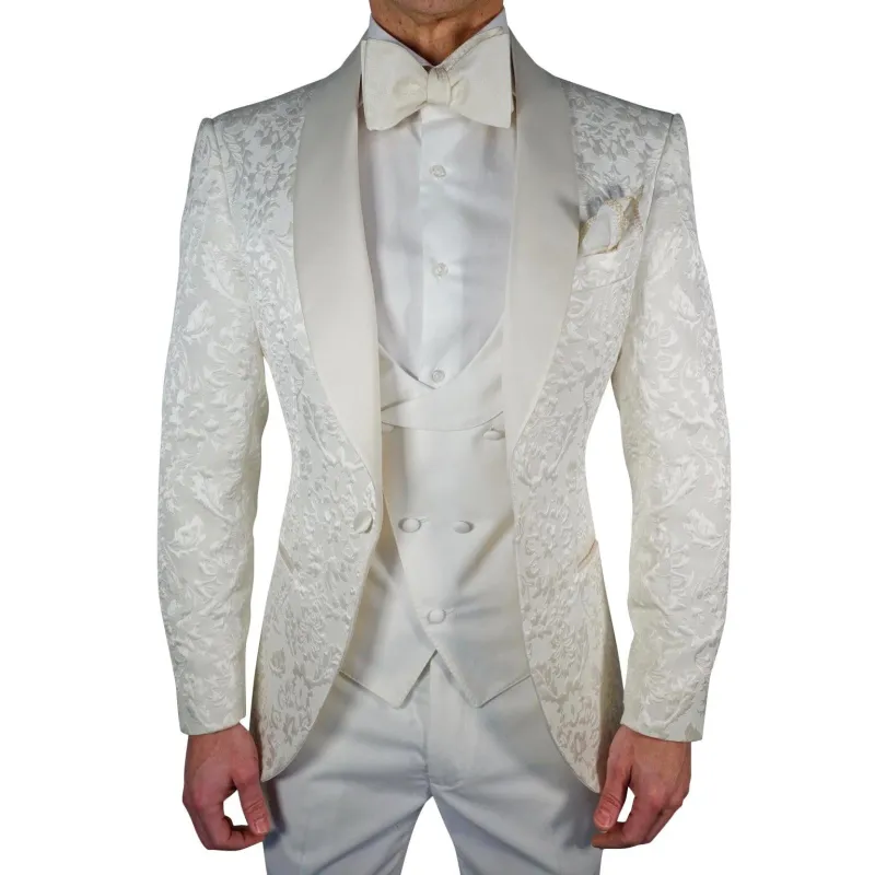 Vanilla Fiore Dinner Jacket sold by Sebastian Cruz Couture