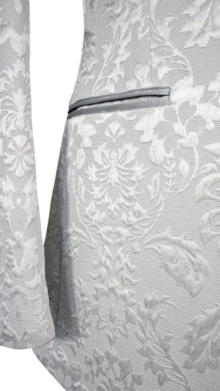 Silver Fiore Jacket sold by Sebastian Cruz Couture product image thumbnail 4