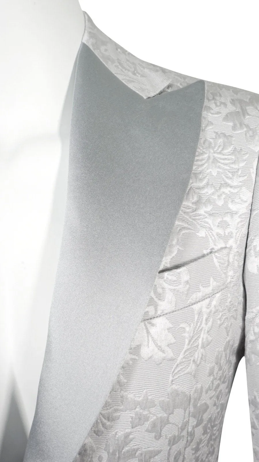 Silver Fiore Jacket sold by Sebastian Cruz Couture product image thumbnail 3