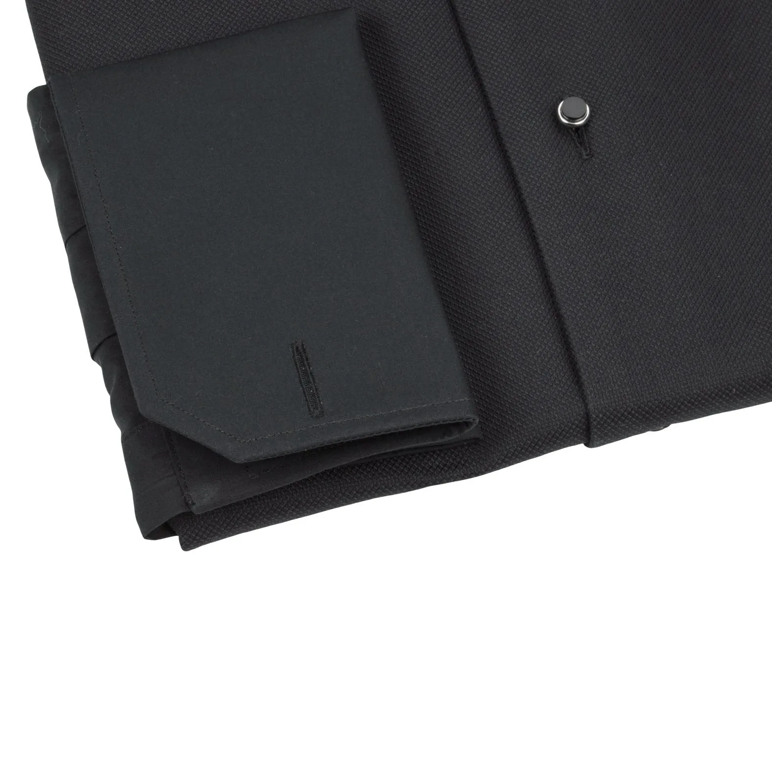 Black Evento Tuxedo Shirt sold by Sebastian Cruz Couture product image thumbnail 4