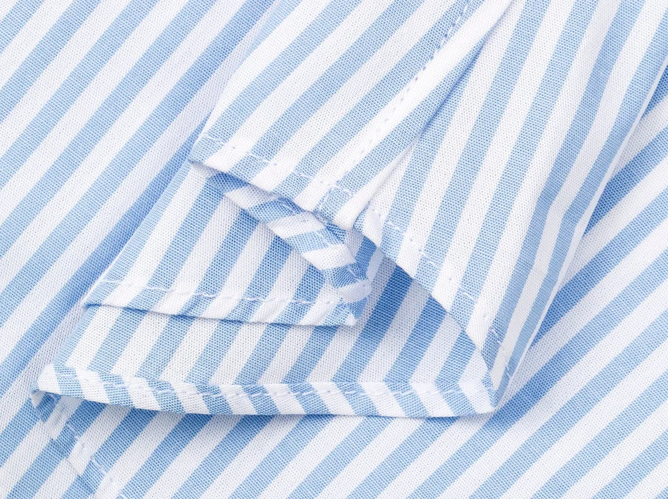 Sky Blue Awning Dress Shirt sold by Sebastian Cruz Couture product image thumbnail 4