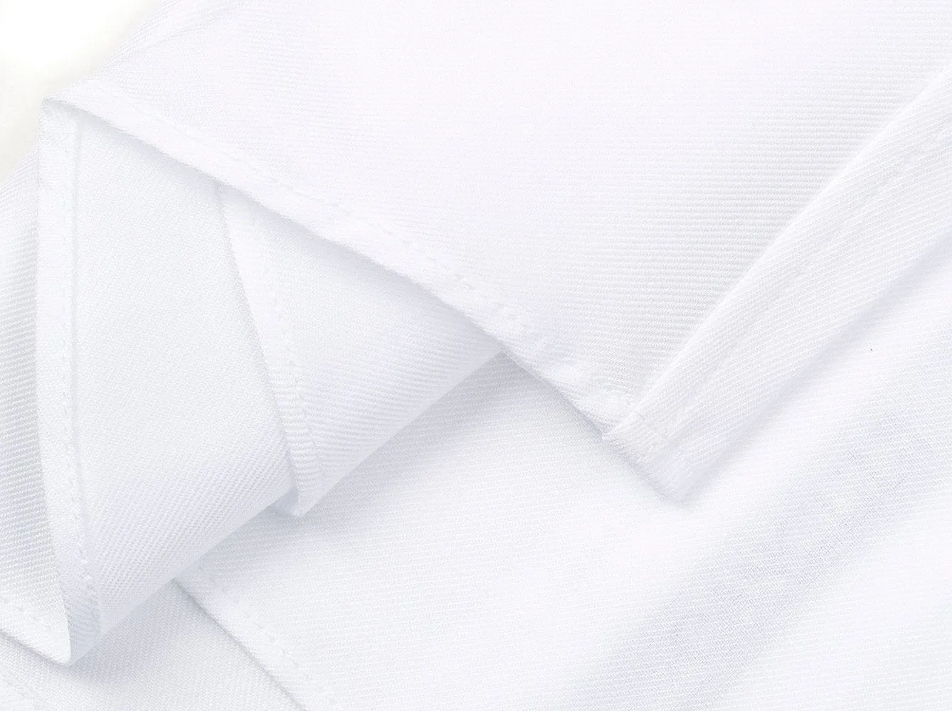 White Denim Weavetex Short Sleeve Shirt sold by Sebastian Cruz Couture product image thumbnail 4