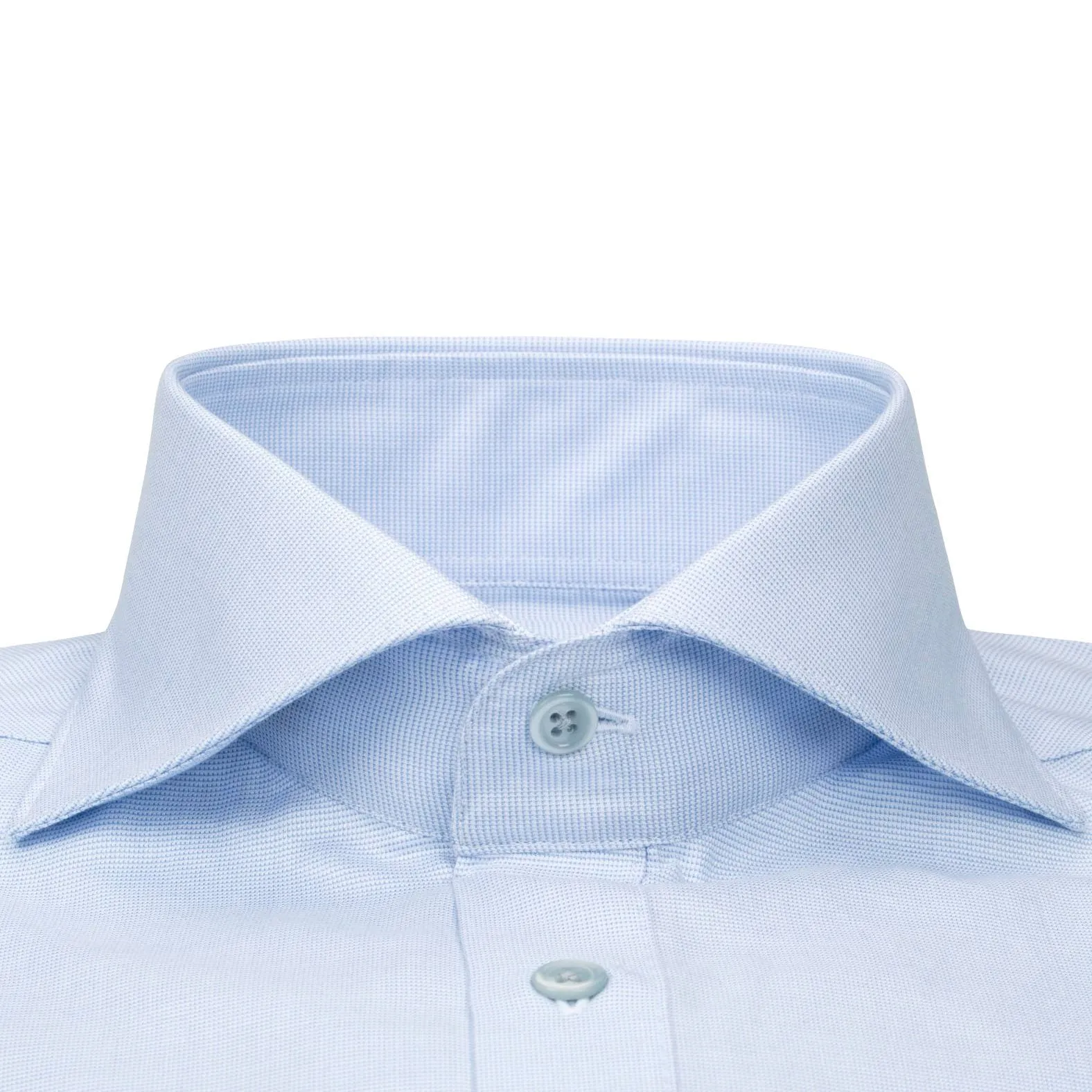 Powder Blu Weavetex Dress Shirt sold by Sebastian Cruz Couture product image thumbnail 4
