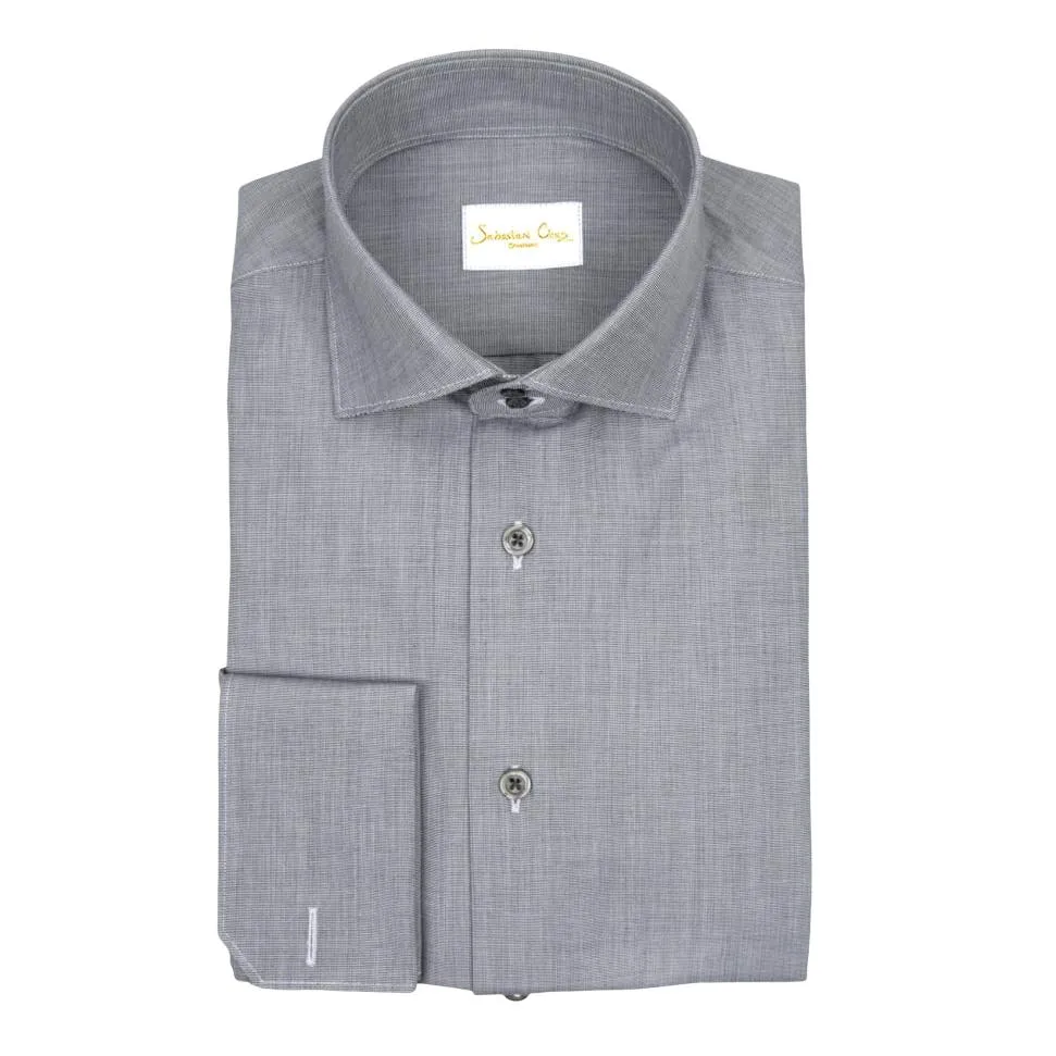 Brushed Carbon Dress Shirt sold by Sebastian Cruz Couture product image thumbnail 2