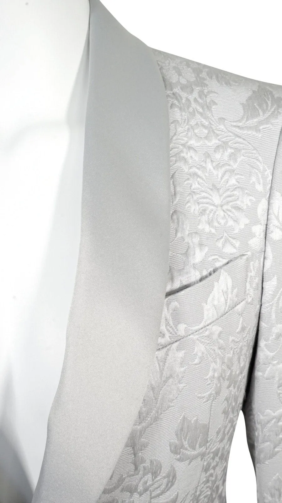 Silver Fiore Dinner Jacket sold by Sebastian Cruz Couture product image thumbnail 5