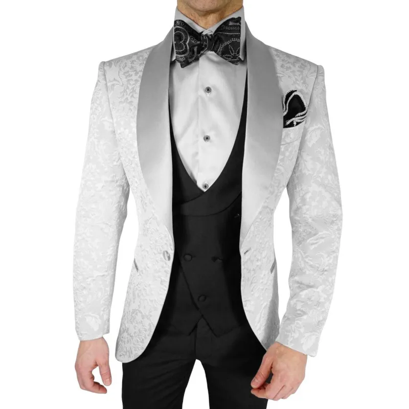 Silver Fiore Dinner Jacket sold by Sebastian Cruz Couture