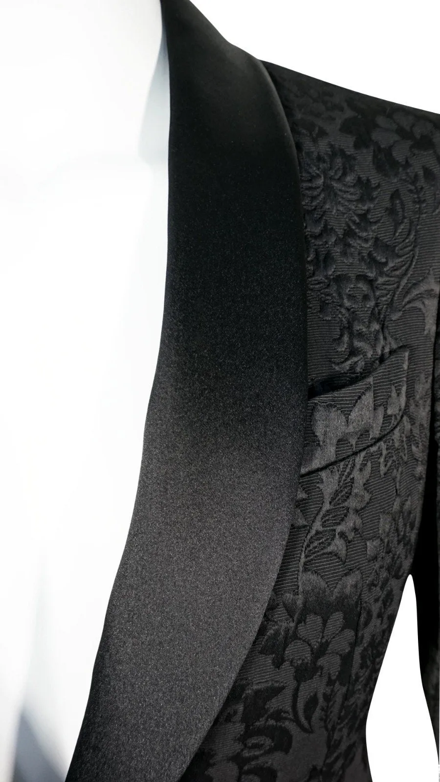 Black Fiore Dinner Jacket sold by Sebastian Cruz Couture product image thumbnail 5