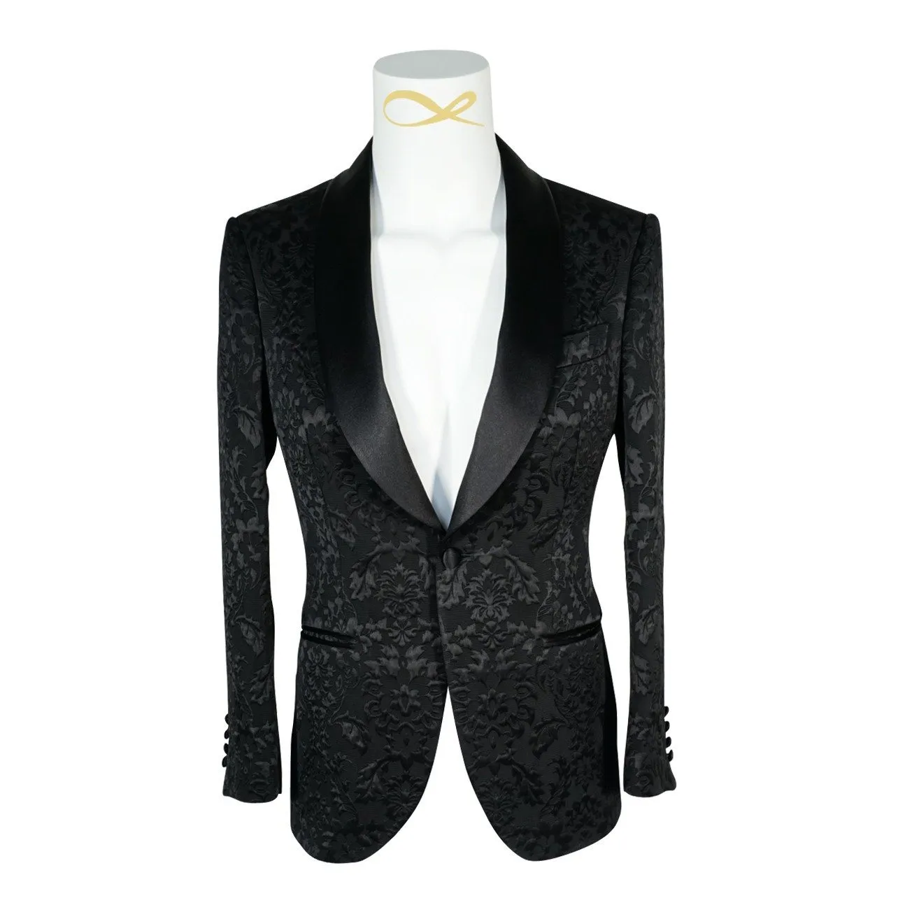 Black Fiore Dinner Jacket sold by Sebastian Cruz Couture product image thumbnail 4