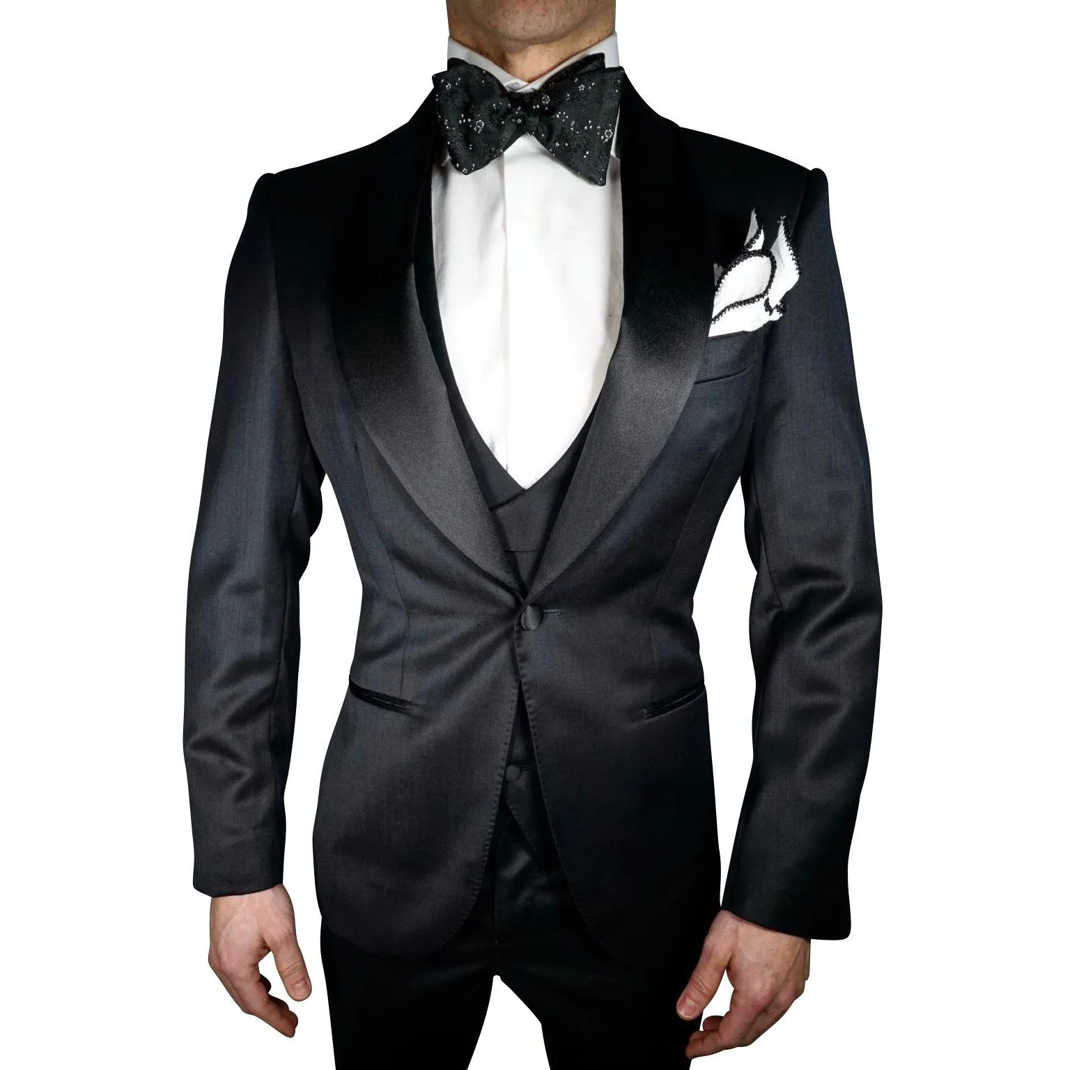 Black Fantasia Dinner Jacket sold by Sebastian Cruz Couture product image thumbnail 2