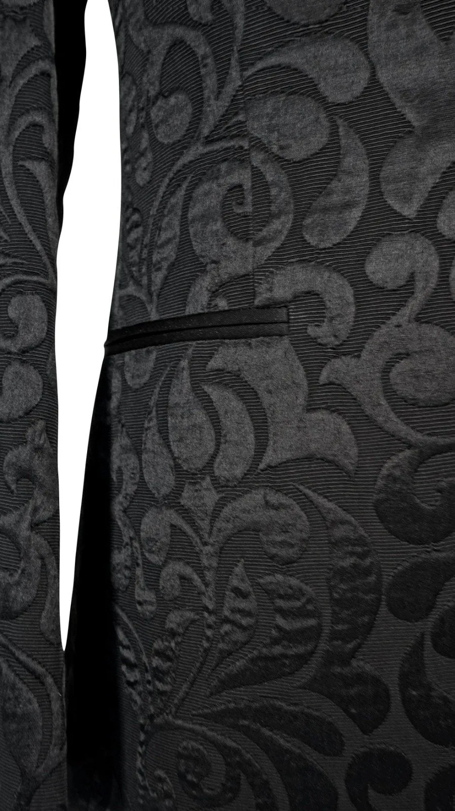 Black Paisley Jacket sold by Sebastian Cruz Couture product image thumbnail 5