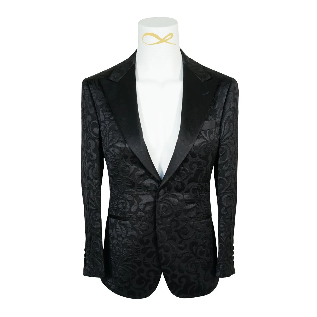 Black Paisley Jacket sold by Sebastian Cruz Couture product image thumbnail 3