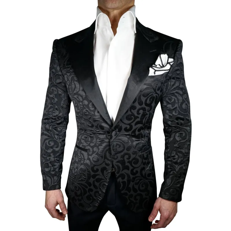 Black Paisley Jacket sold by Sebastian Cruz Couture