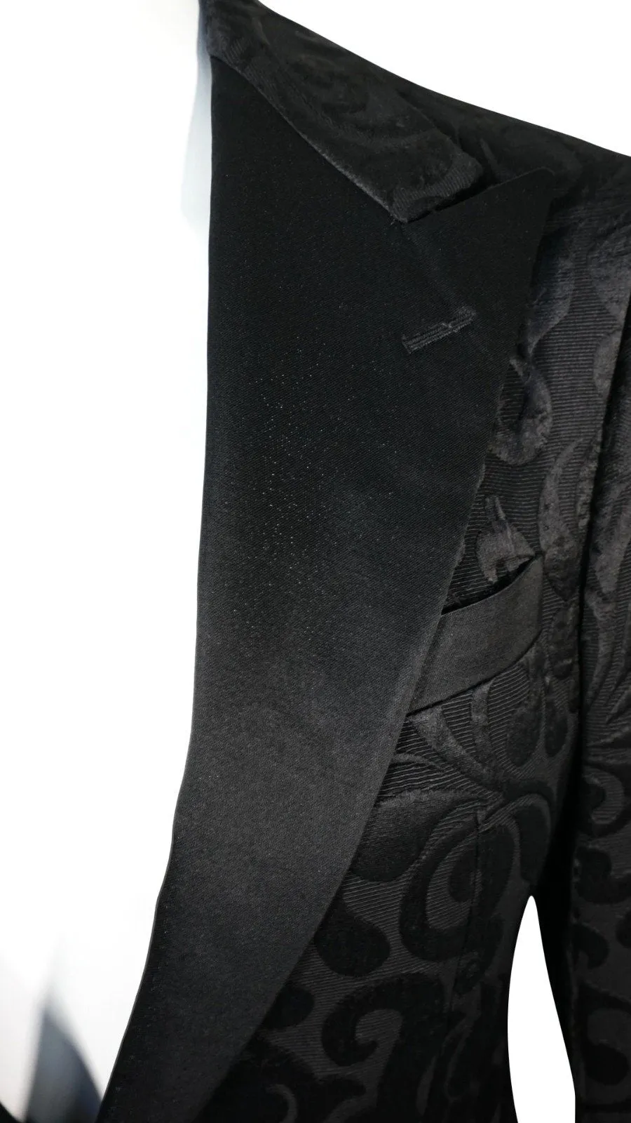 Black Paisley Jacket sold by Sebastian Cruz Couture product image thumbnail 4