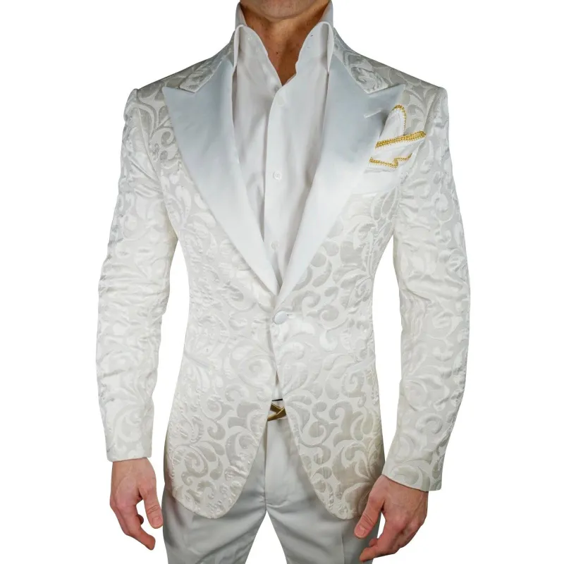 Vanilla Paisley Jacket sold by Sebastian Cruz Couture