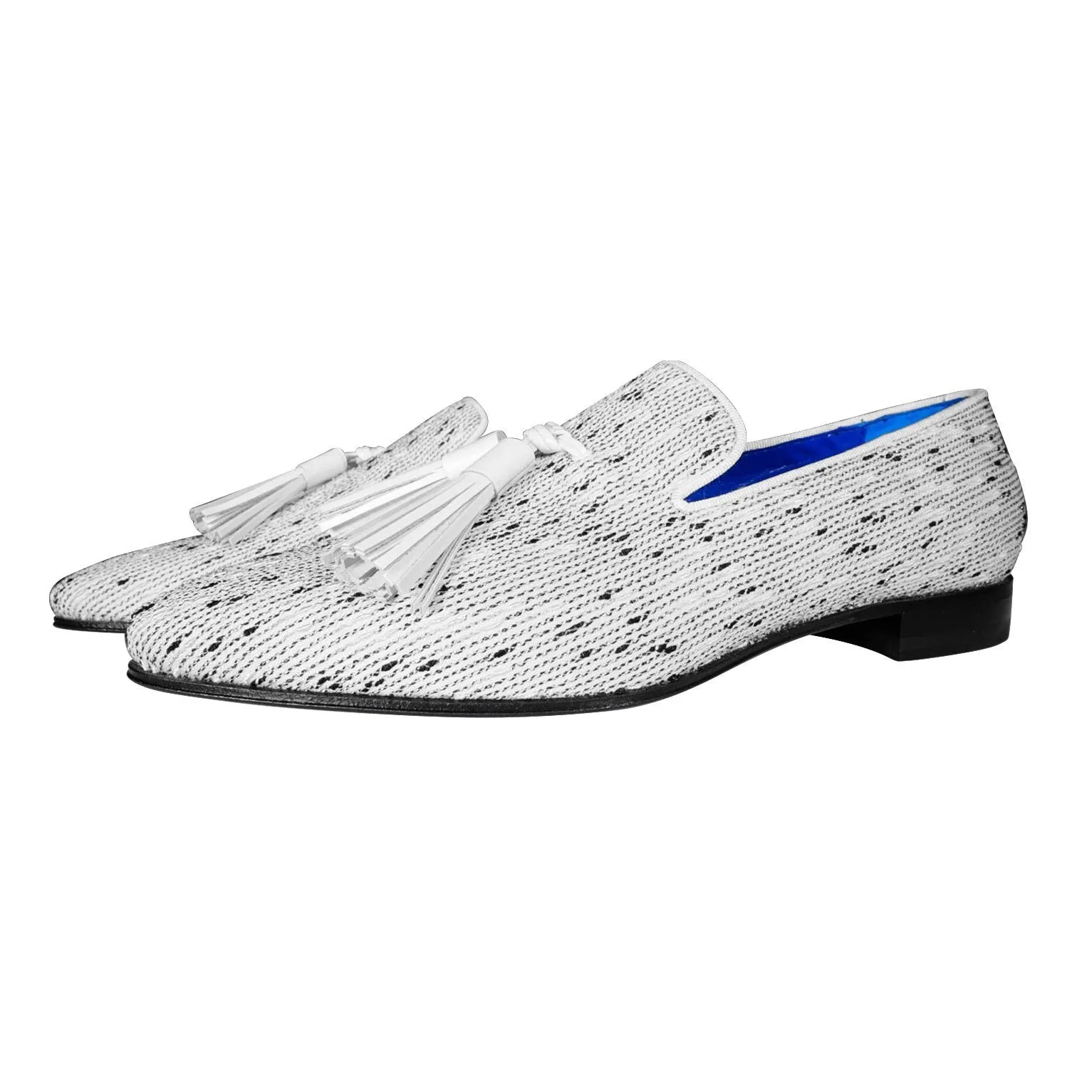 White Tweed Legare Tassel Loafer sold by Sebastian Cruz Couture product image thumbnail 3