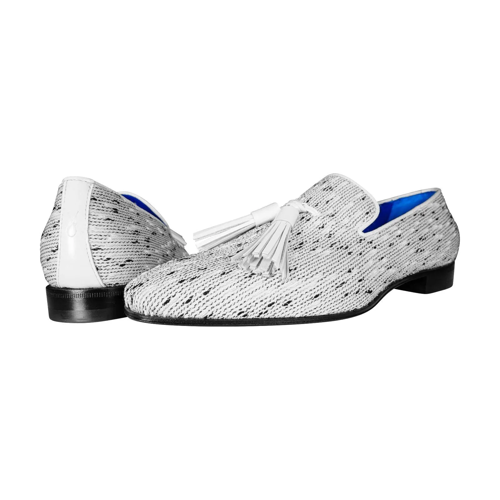 White Tweed Legare Tassel Loafer sold by Sebastian Cruz Couture product image thumbnail 4