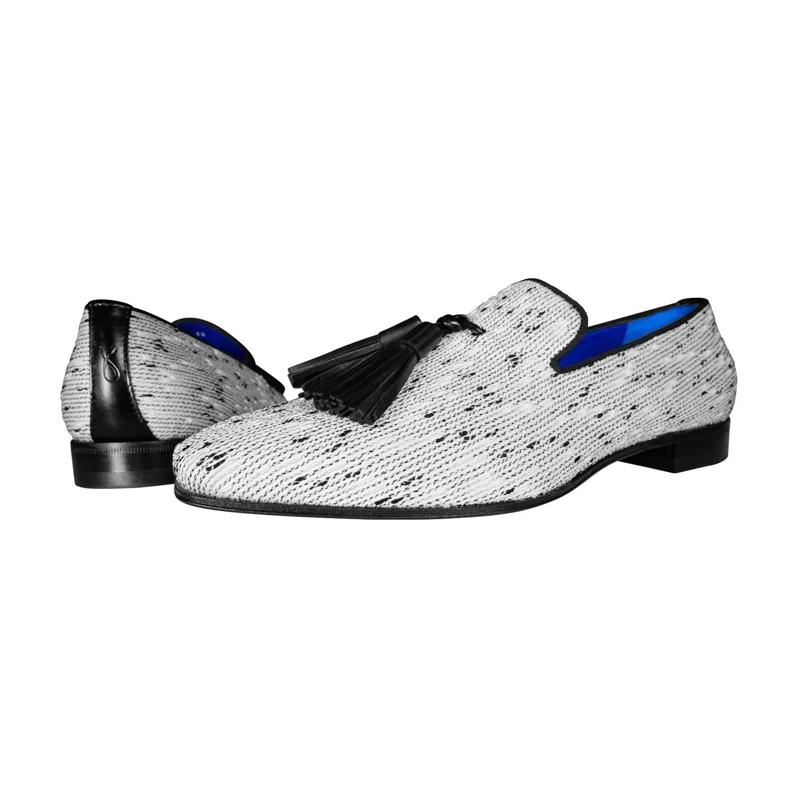 White Tweed Legare Tassel Loafer sold by Sebastian Cruz Couture product image thumbnail 3