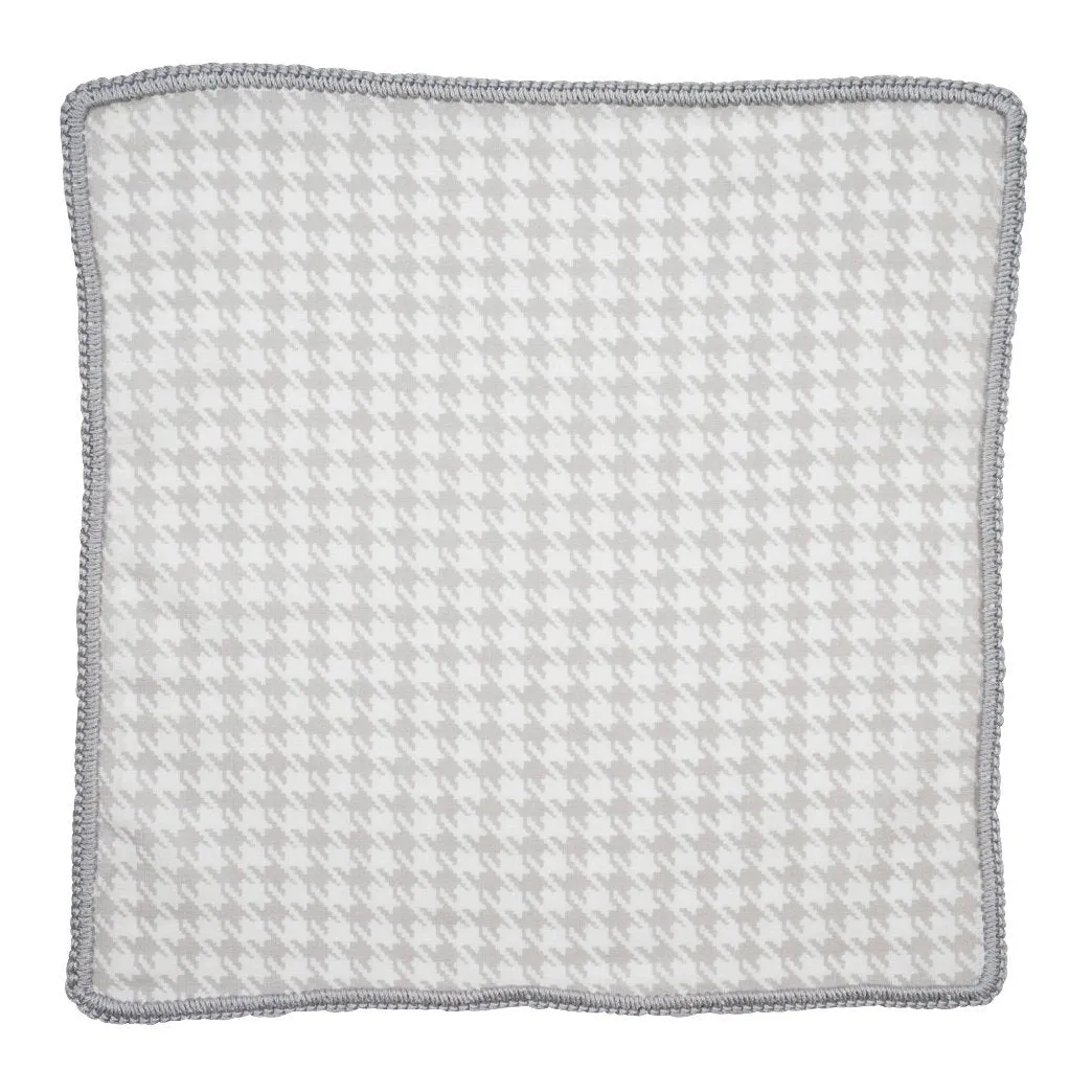 Taupe Houndstooth with Grey Signature Border sold by Sebastian Cruz Couture product image thumbnail 2