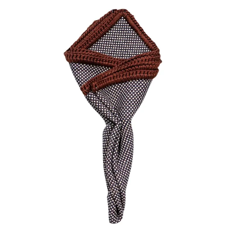 Ebony Netto with Brown Signature Border sold by Sebastian Cruz Couture