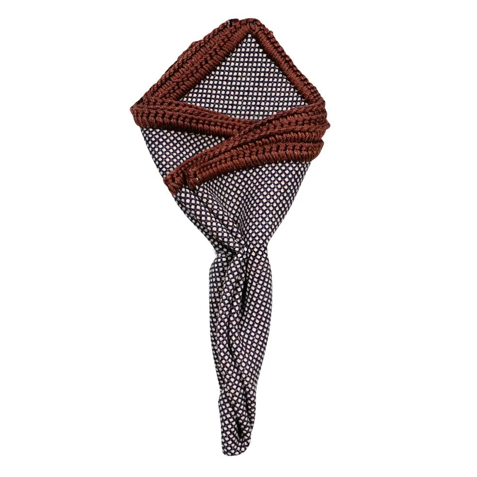 Ebony Netto with Brown Signature Border sold by Sebastian Cruz Couture