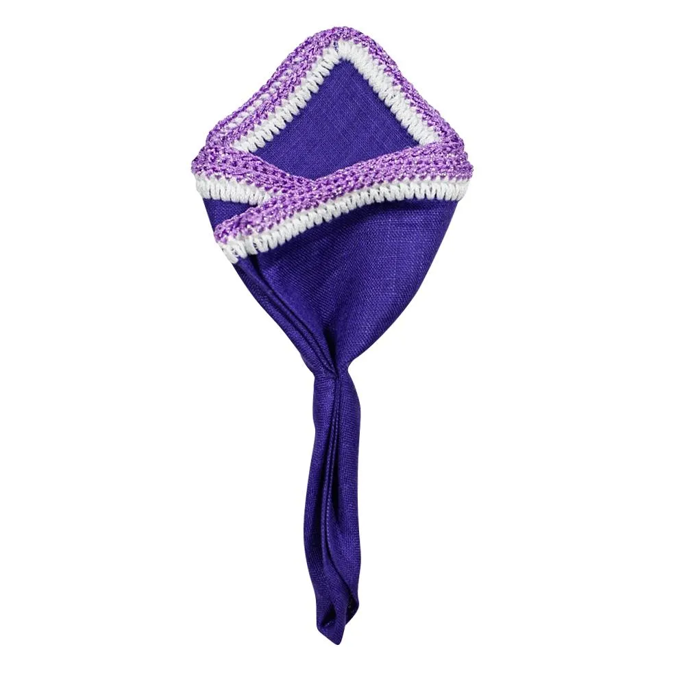 Concord Mezzanotte with White and Purple Flake Signature Border sold by Sebastian Cruz Couture