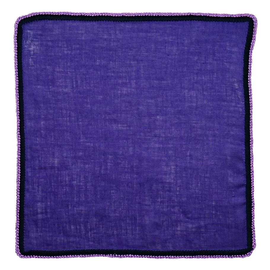 Concord Mezzanotte with Navy and Purple Flake Signature Border sold by Sebastian Cruz Couture product image thumbnail 2