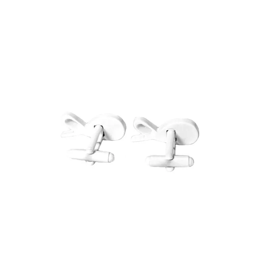 White Signature Cufflinks sold by Sebastian Cruz Couture product image thumbnail 3