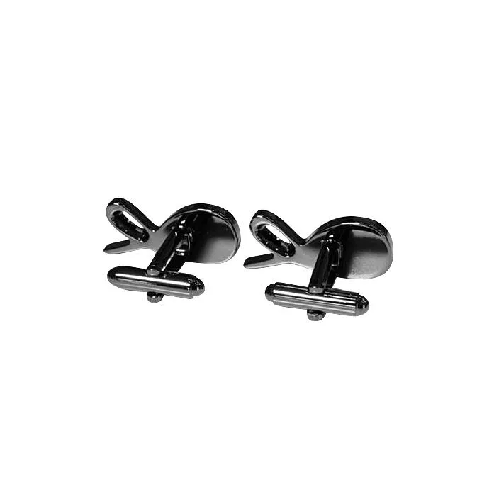 Black Signature Cufflinks sold by Sebastian Cruz Couture product image thumbnail 4