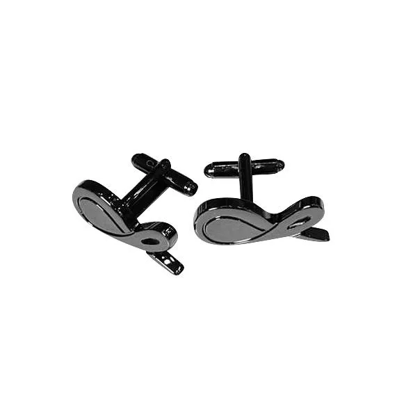 Black Signature Cufflinks sold by Sebastian Cruz Couture product image thumbnail 2