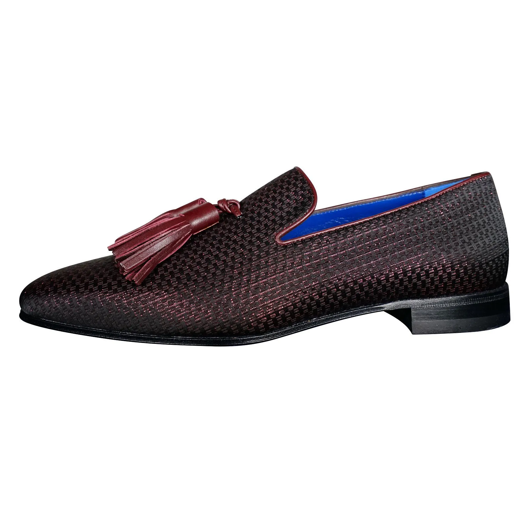 Burgundy Diamante Tassel Loafer sold by Sebastian Cruz Couture product image thumbnail 5