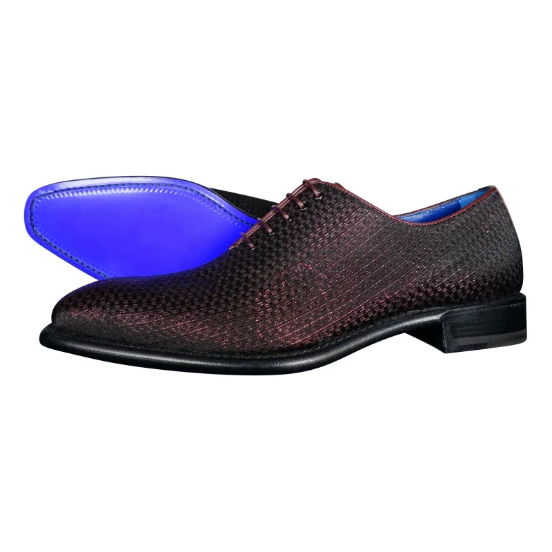 Burgundy Diamante Lace Ups sold by Sebastian Cruz Couture