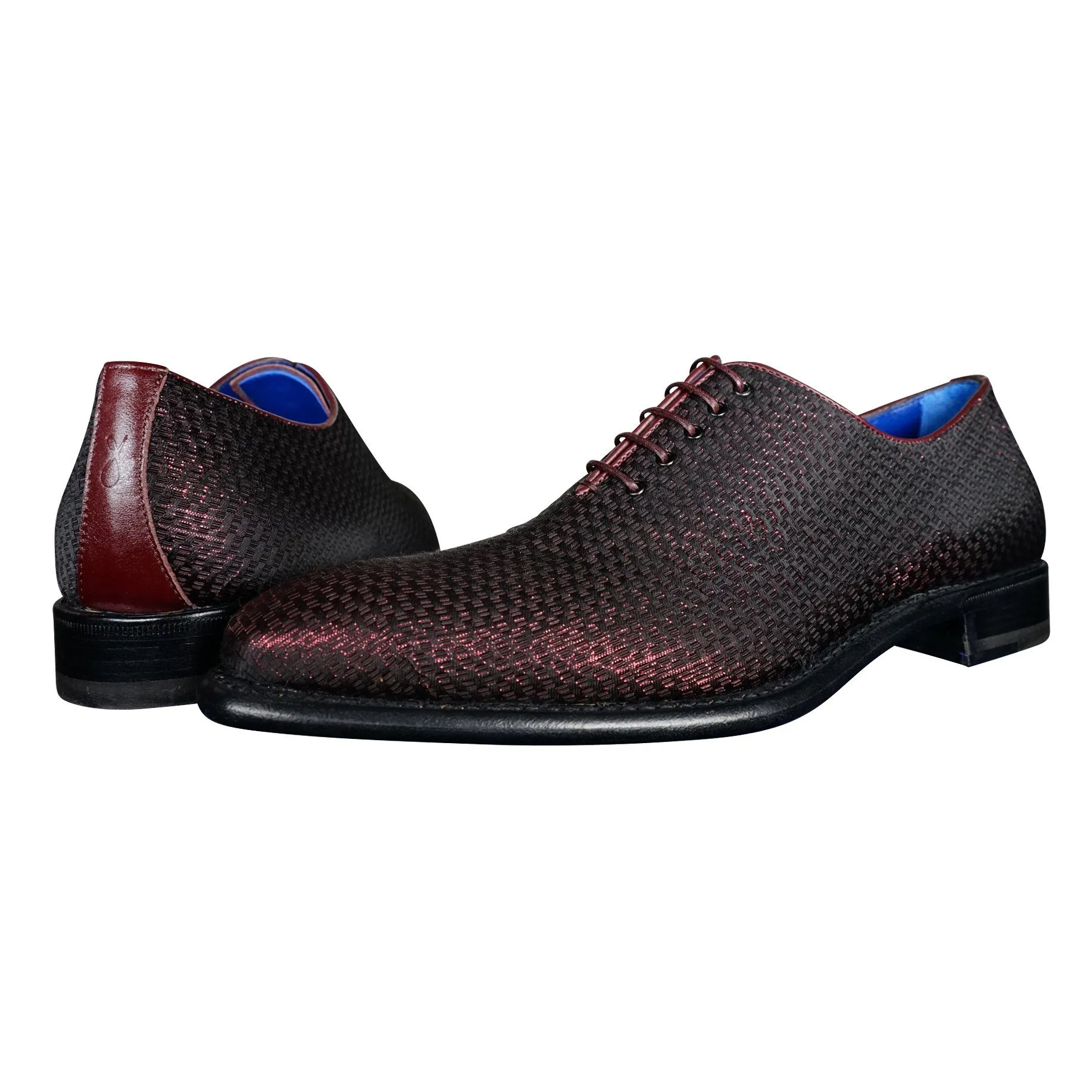 Burgundy Diamante Lace Ups sold by Sebastian Cruz Couture product image thumbnail 4