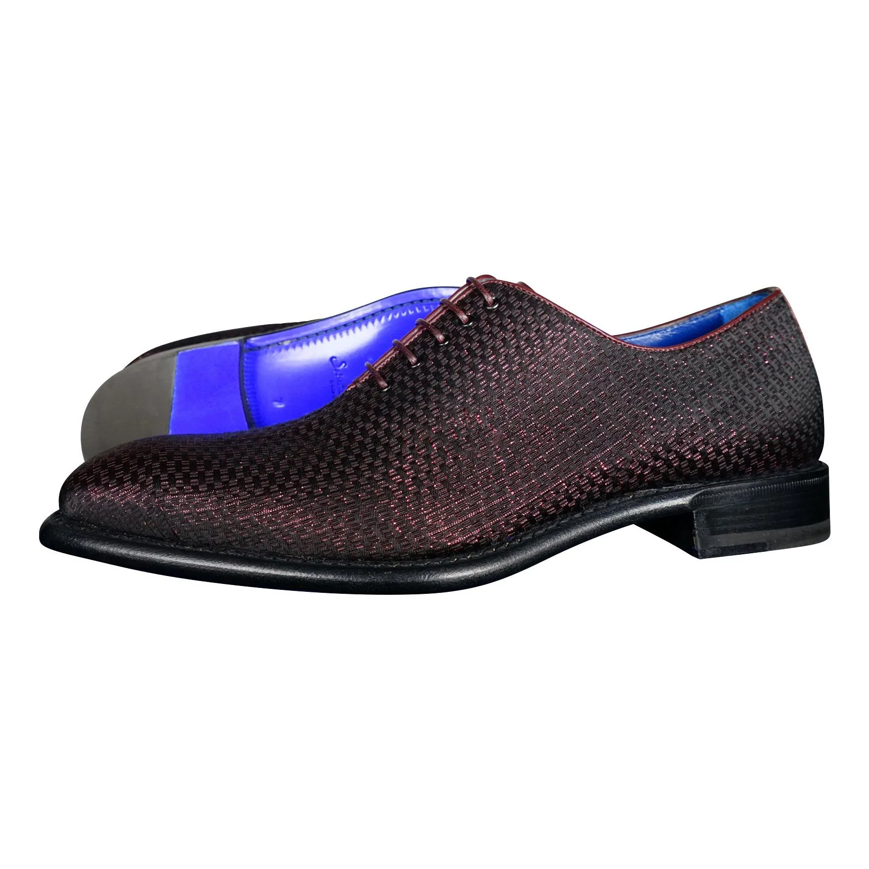 Burgundy Diamante Lace Ups sold by Sebastian Cruz Couture product image thumbnail 2