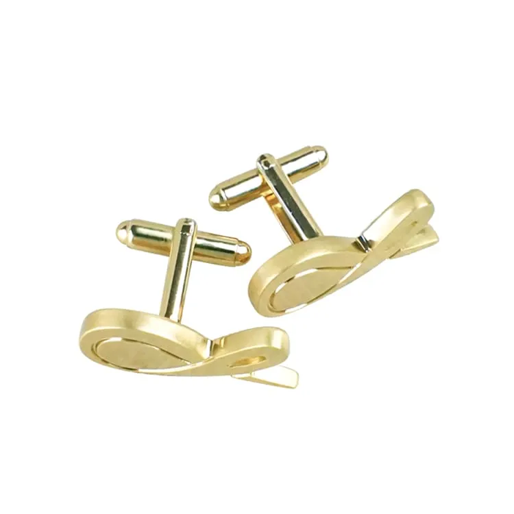 Yellow Gold Signature Cufflinks sold by Sebastian Cruz Couture product image thumbnail 3