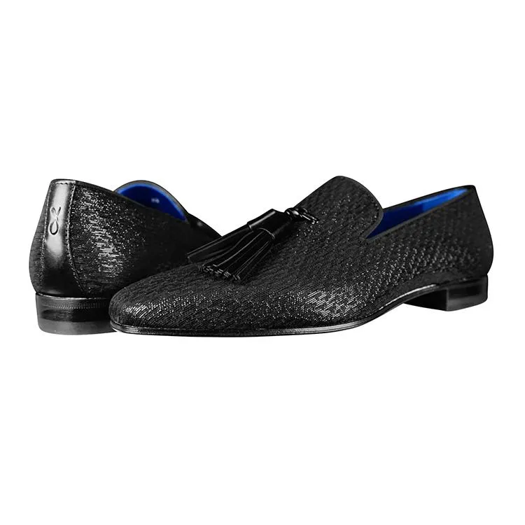 Black Diamante Tassel Loafer sold by Sebastian Cruz Couture product image thumbnail 4