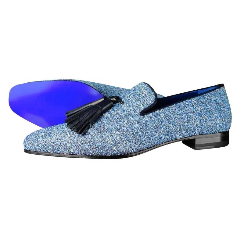 Cerulean Spazzola Tassel Loafer sold by Sebastian Cruz Couture