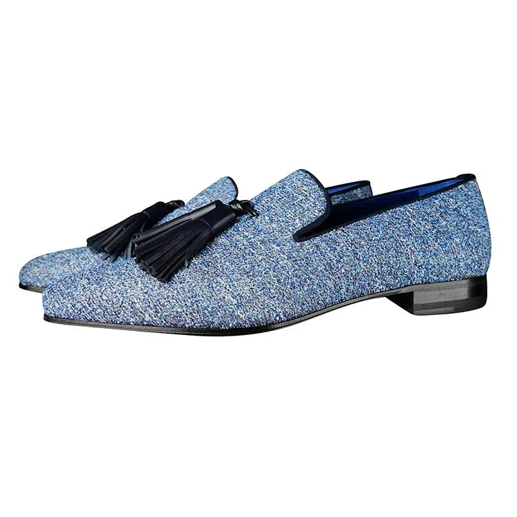 Cerulean Spazzola Tassel Loafer sold by Sebastian Cruz Couture product image thumbnail 3