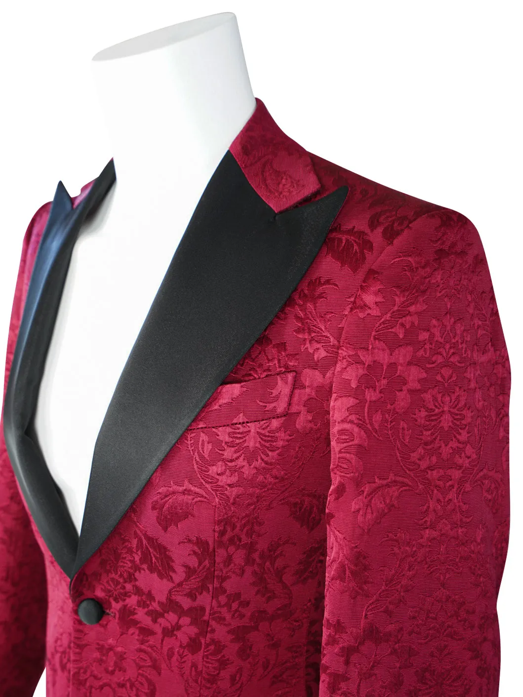 Burgundy & Black Fiore Jacket sold by Sebastian Cruz Couture product image thumbnail 5