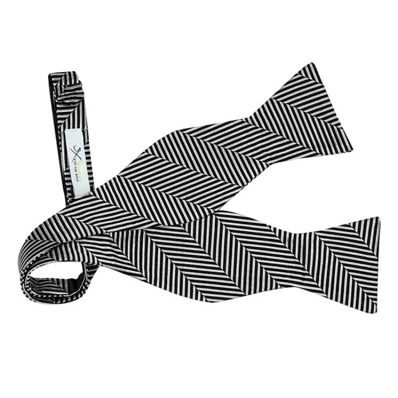 Silver Spina Bow Tie sold by Sebastian Cruz Couture