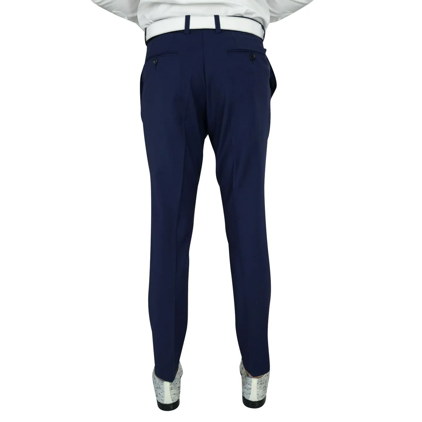 Navy Blue Trousers sold by Sebastian Cruz Couture product image thumbnail 4
