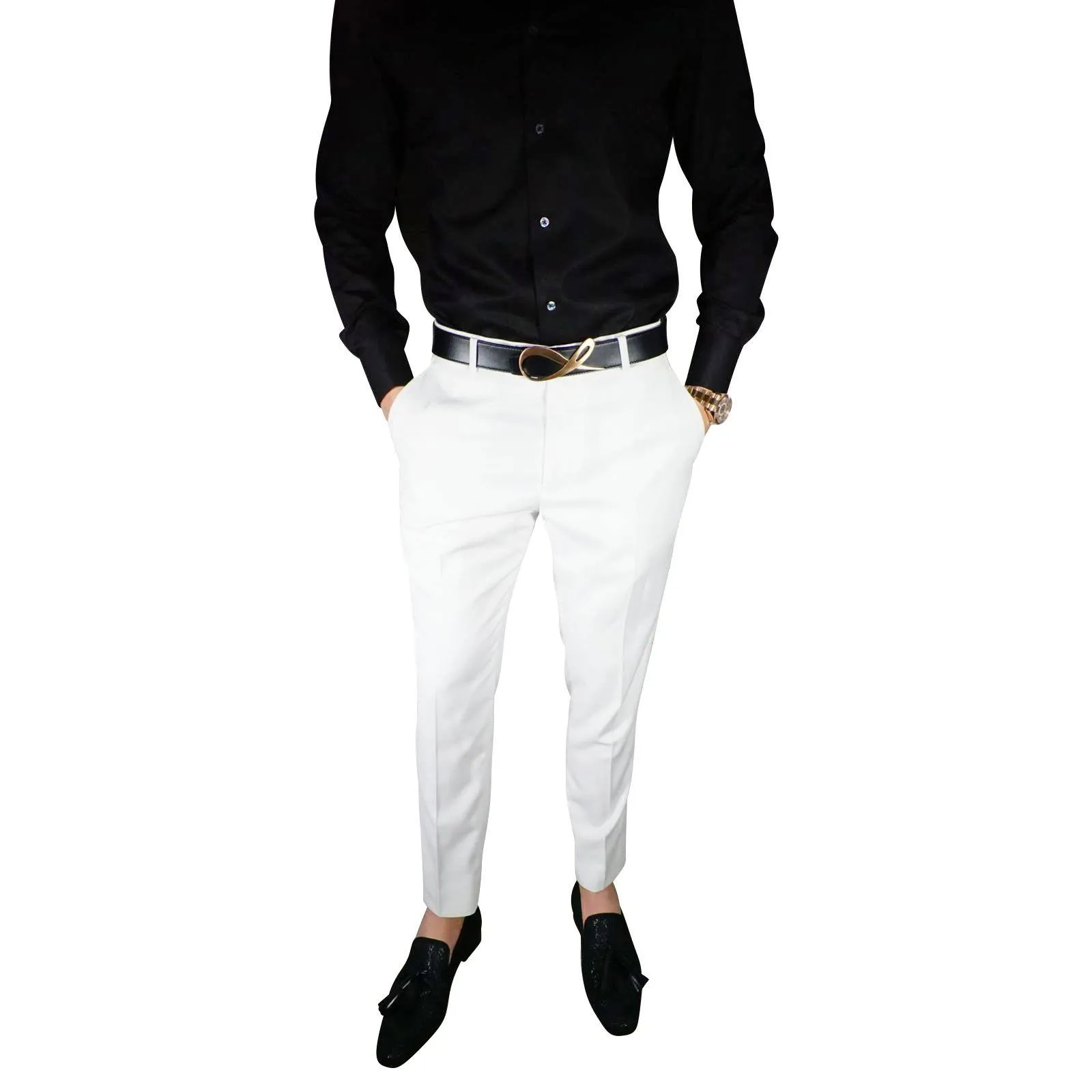 White Trousers sold by Sebastian Cruz Couture product image thumbnail 2