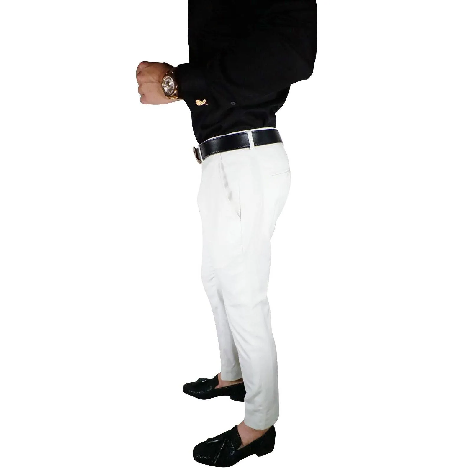 White Trousers sold by Sebastian Cruz Couture product image thumbnail 3